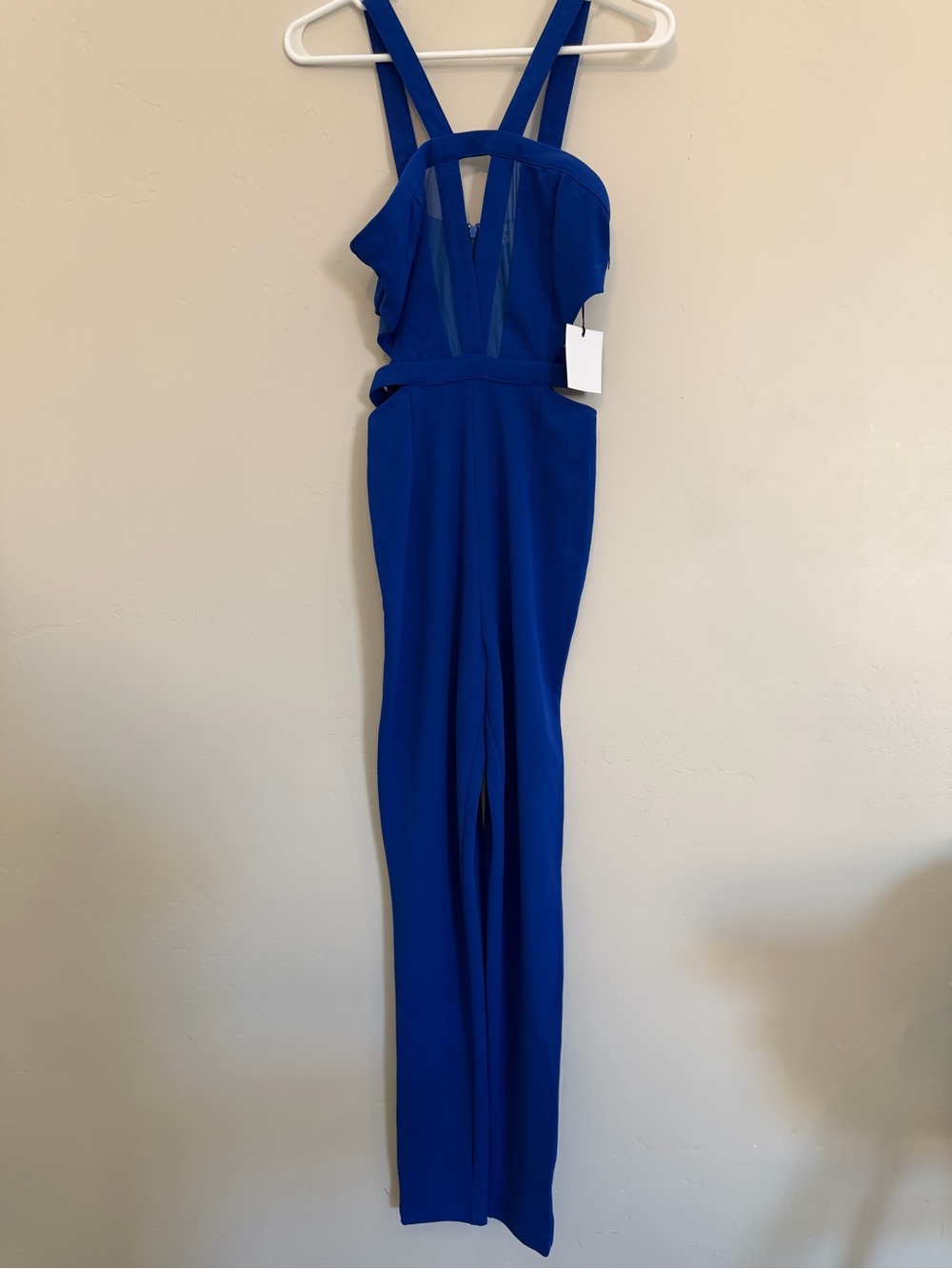 by the way. Cobalt Blue Strappy Cutout Jumpsuit